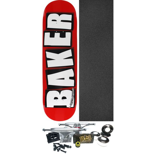 Baker Skateboards Brand Logo Skateboard Deck - 8.5" x 32" - Complete Skateboard Bundle